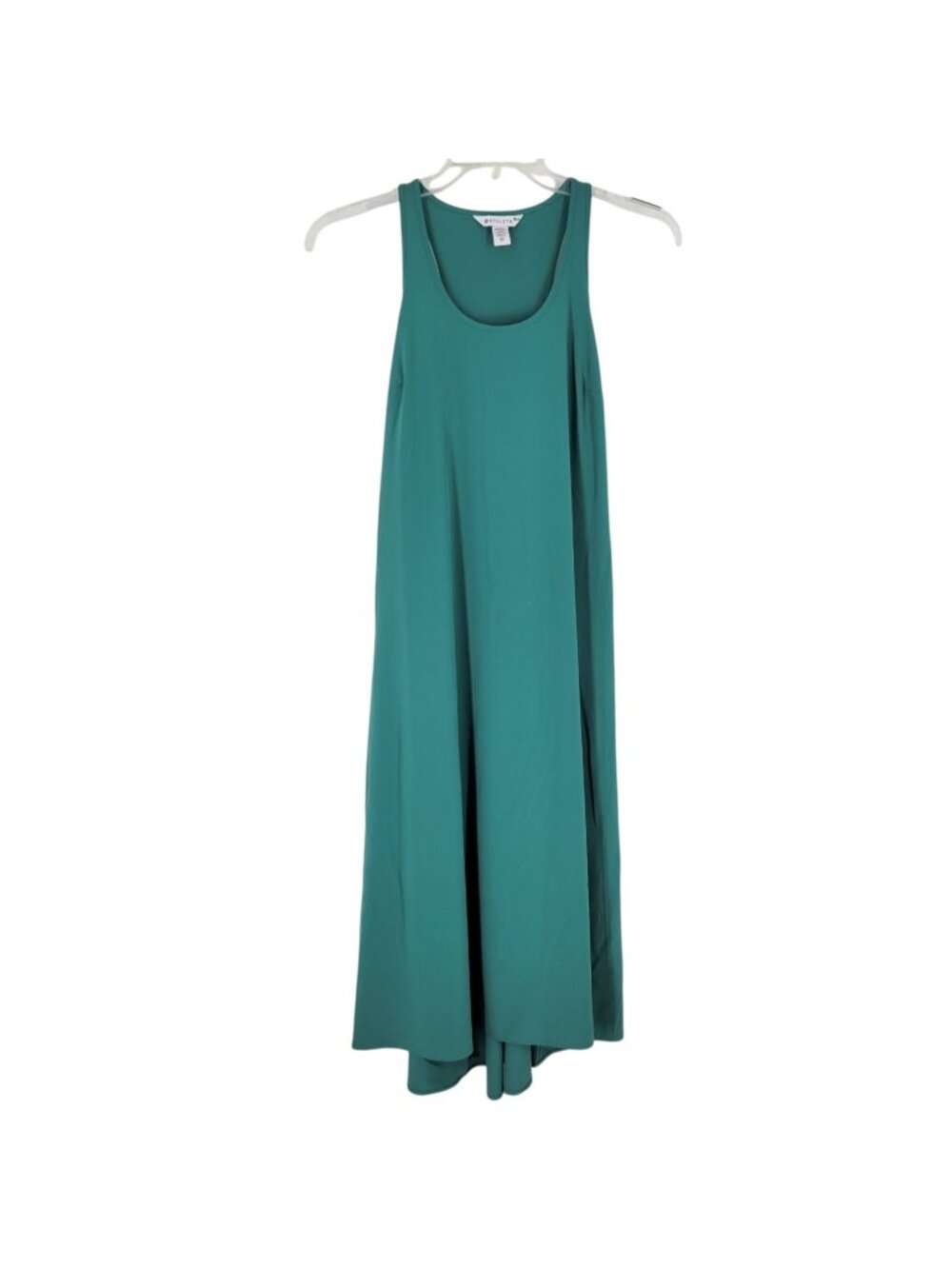 Athleta Presidio Traveler Maxi Dress XS Racerback Pockets Stretch Alpine green
